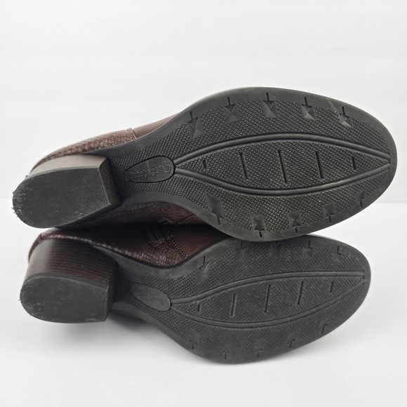 Baretraps Rebel Block Heel Booties Brown Womens Size 10 Boots Shoes - Picture 7 of 12